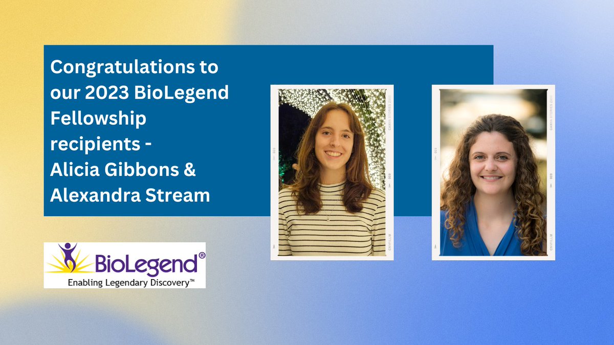 Congratulations to the 2023 @BioLegend Fellowship awardees Alicia Gibbons and Alexandra Stream! Read more about their research here: immunology.ucsd.edu/support/profil…