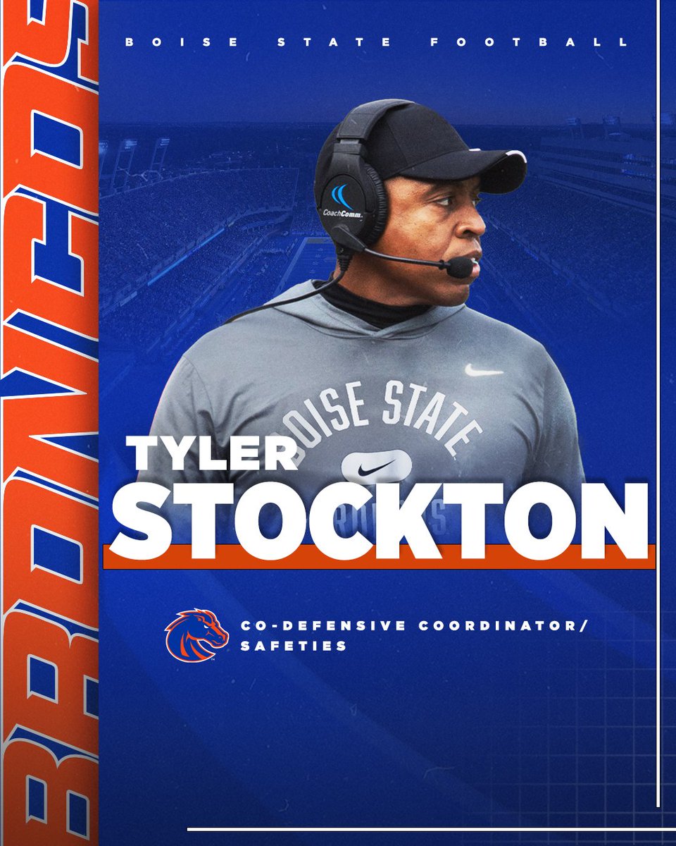 Bronco Nation - Help us welcome @Coach_TsTock to the Treasure Valley as Boise State's new Co-Defensive Coordinator/Safeties coach! 📰 boi.st/3Rzp54F #BleedBlue