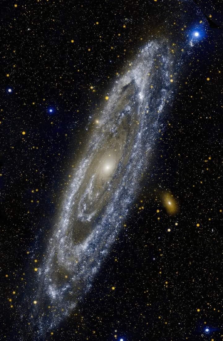 The Andromeda galaxy in ultraviolet. Credit: NASA, JPL-Caltech, GALEX