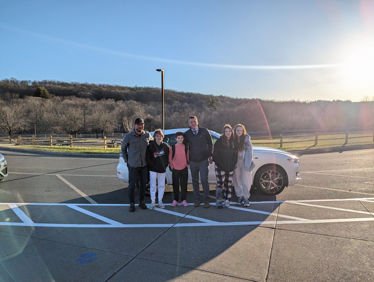 Thank you to Todd Bennett of Maserati of Danbury for supporting 8th grader Henry's American Cancer Society fundraiser by offering two rides to BMS in a Maserati. Community support is everything! #bmscares #wearpinkcancerawareness @WatsonBryan7 @taranovichj1 @ShannonMaricon1