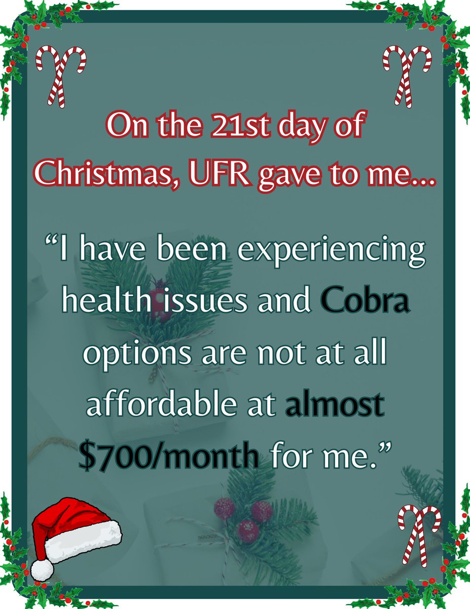 The holidays are upon us, and soon UFR Staff Union workers will soon no longer have access to healthcare. #healthcare is essential to maintaining #stablework. 
Please consider supporting laid off UFR Staff!  gofundme.com/f/support-laid…