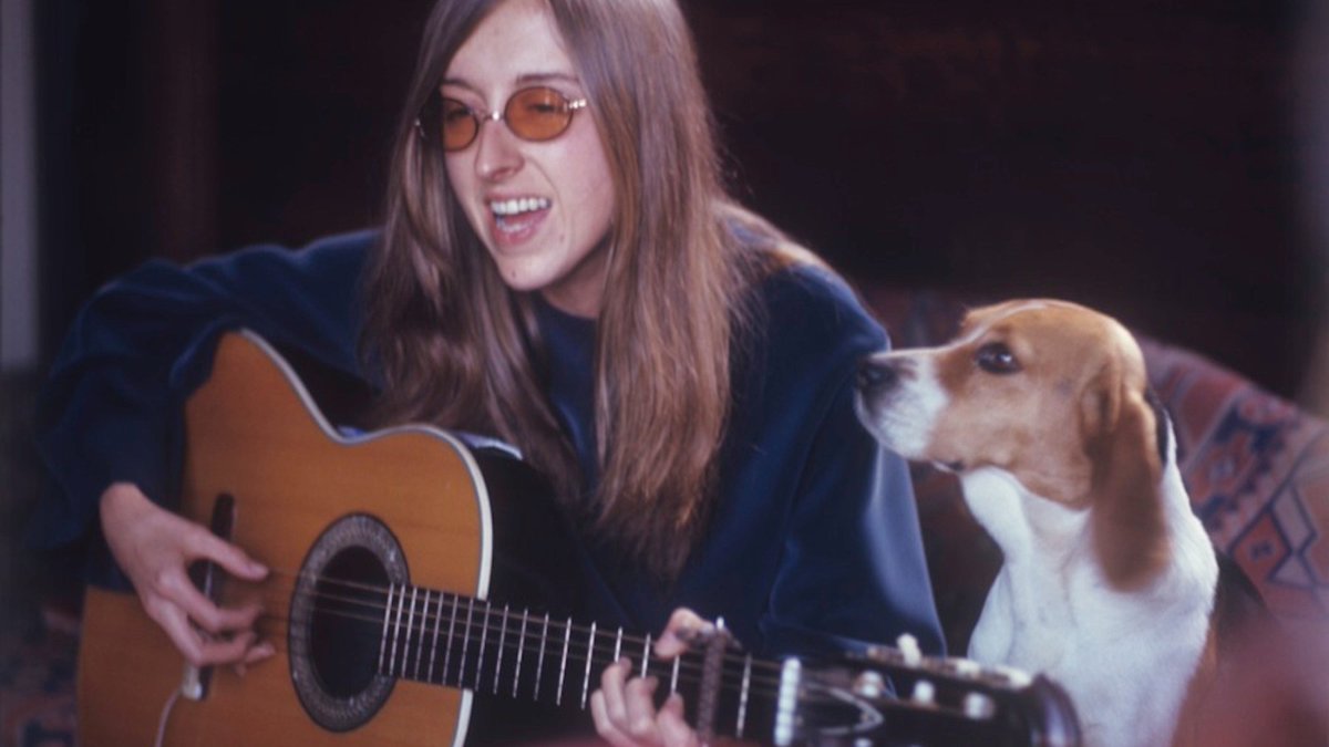 #JudeeSill and her dog brandy, 1971.