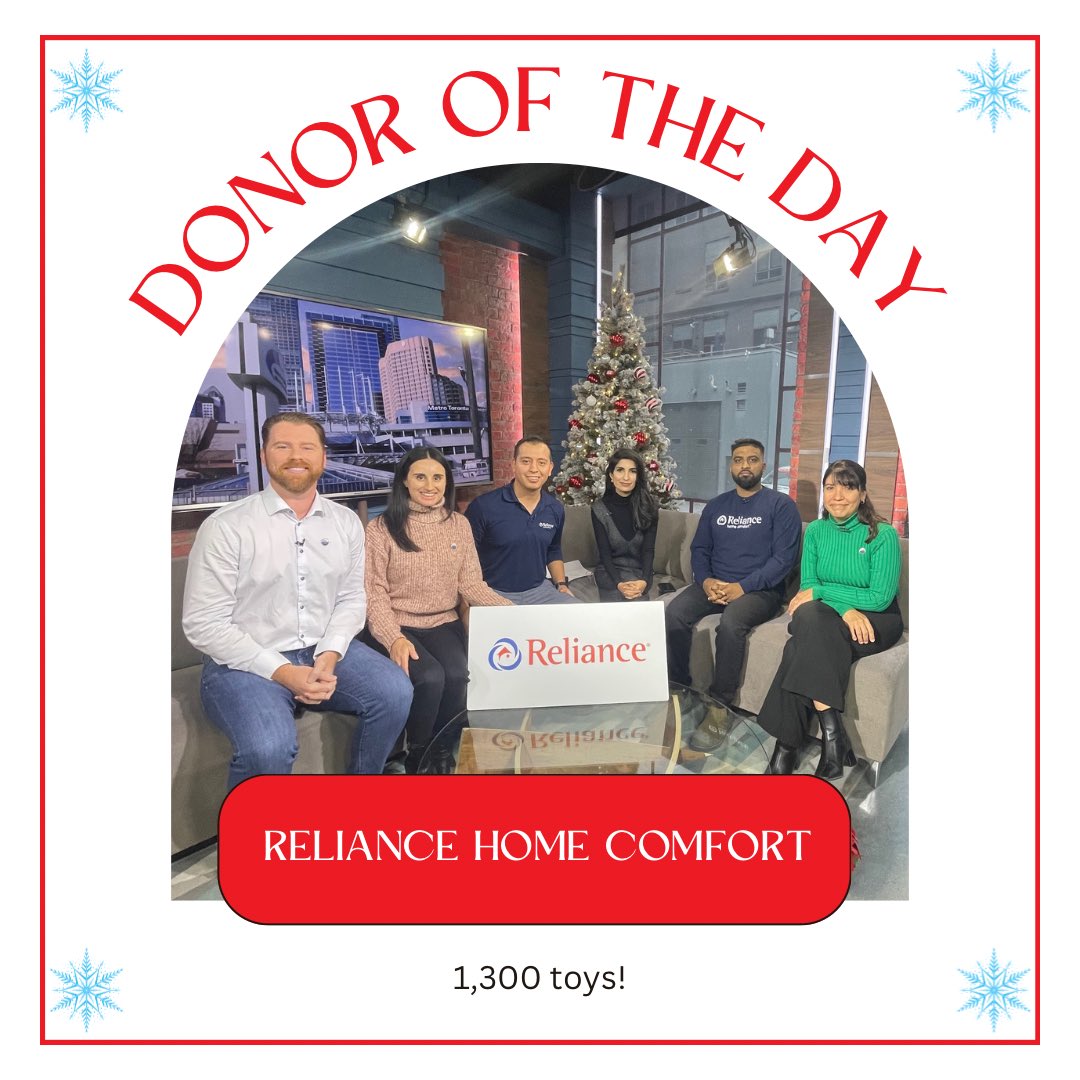 Call on Reliance🎶 to spread the holiday cheer!

Reliance has supported The Wish for the last 7 years and this year collected 1,300 toys to donate to children across the GTA. 

Thank you Reliance!❤️🎁🎄