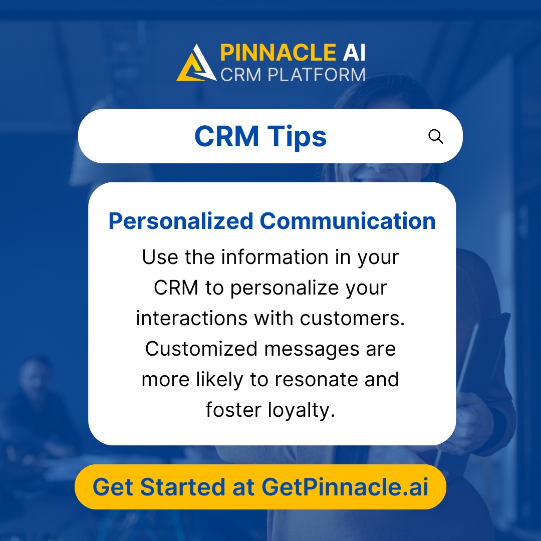Speak their language, and win their loyalty. With GetPinnacle.Ai, create connections that count through personalized communication. 

#CustomerFirst #PersonalizedCRM #EngageWithAI #getpinnacleai #crm #customerrelations #AI #BusinessGrowth #CustomerExperience #Artifici...
