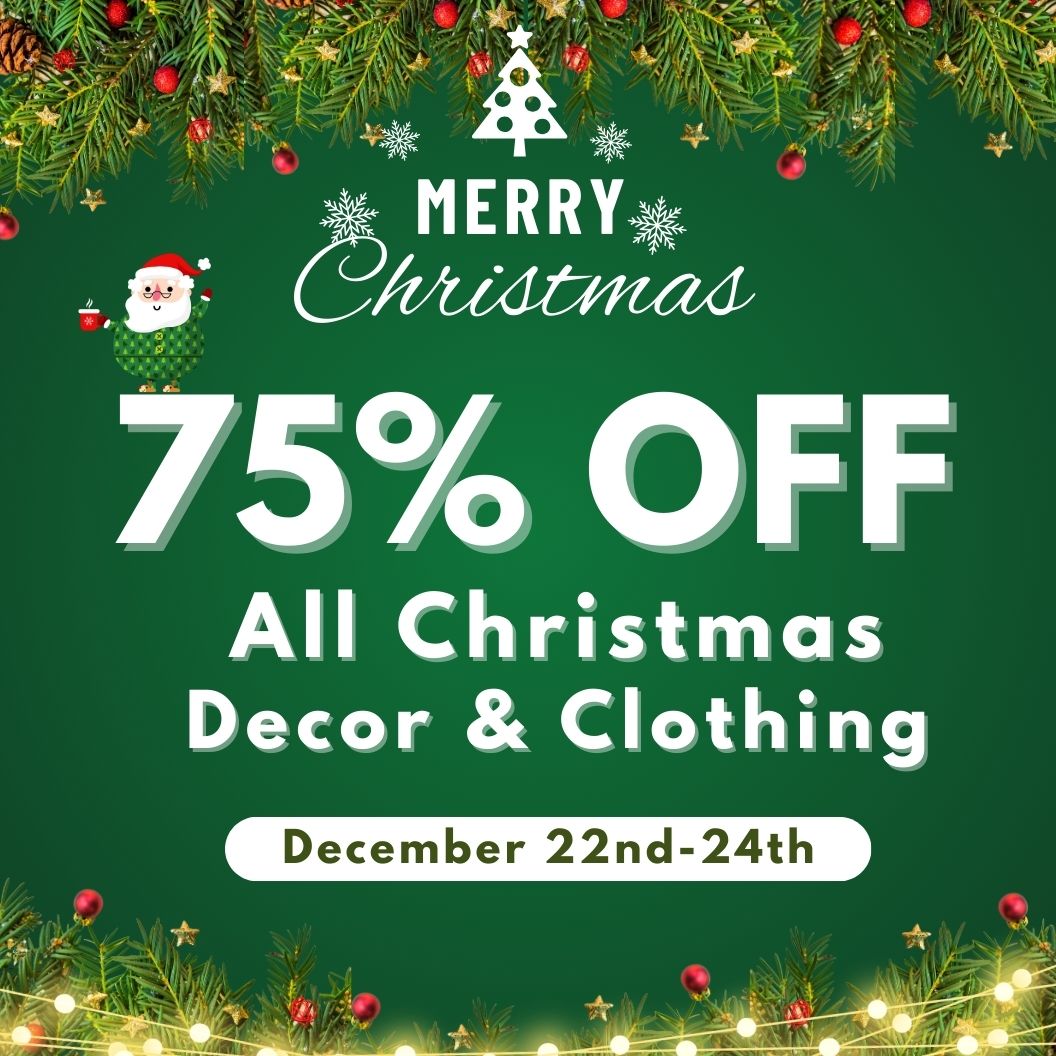 Last Chance: 75% Off Christmas Clothing & Décor 🎁
Visit OMG! Thrift from December 22nd to 24th.

Holiday shopping spree you wouldn't want to miss. Hurry up! 
.
.
.
.
#ChristmasSale #casselberry #altamontesprings #orlando #florida #thriftstorefind #thriftstyle