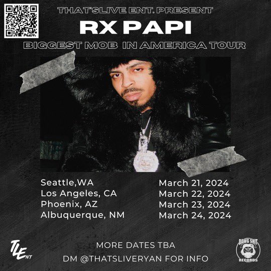 NEW TOUR DATES NEW CHANCE TO POP OUT YOU KNOW PAP GOT YALL‼️💯 loop1tickets.com/ThatsLiveEnt/b…