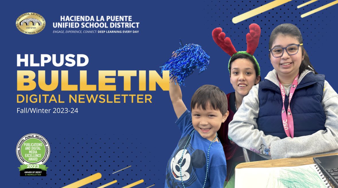 OUT NOW: Our Fall/Winter Digital Newsletter available at bit.ly/Fall_Winter24 features the accomplishments and celebrations of our students, staff and District during the first half of the 2023-24 school year, highlighting recent awards and accolades and much more!