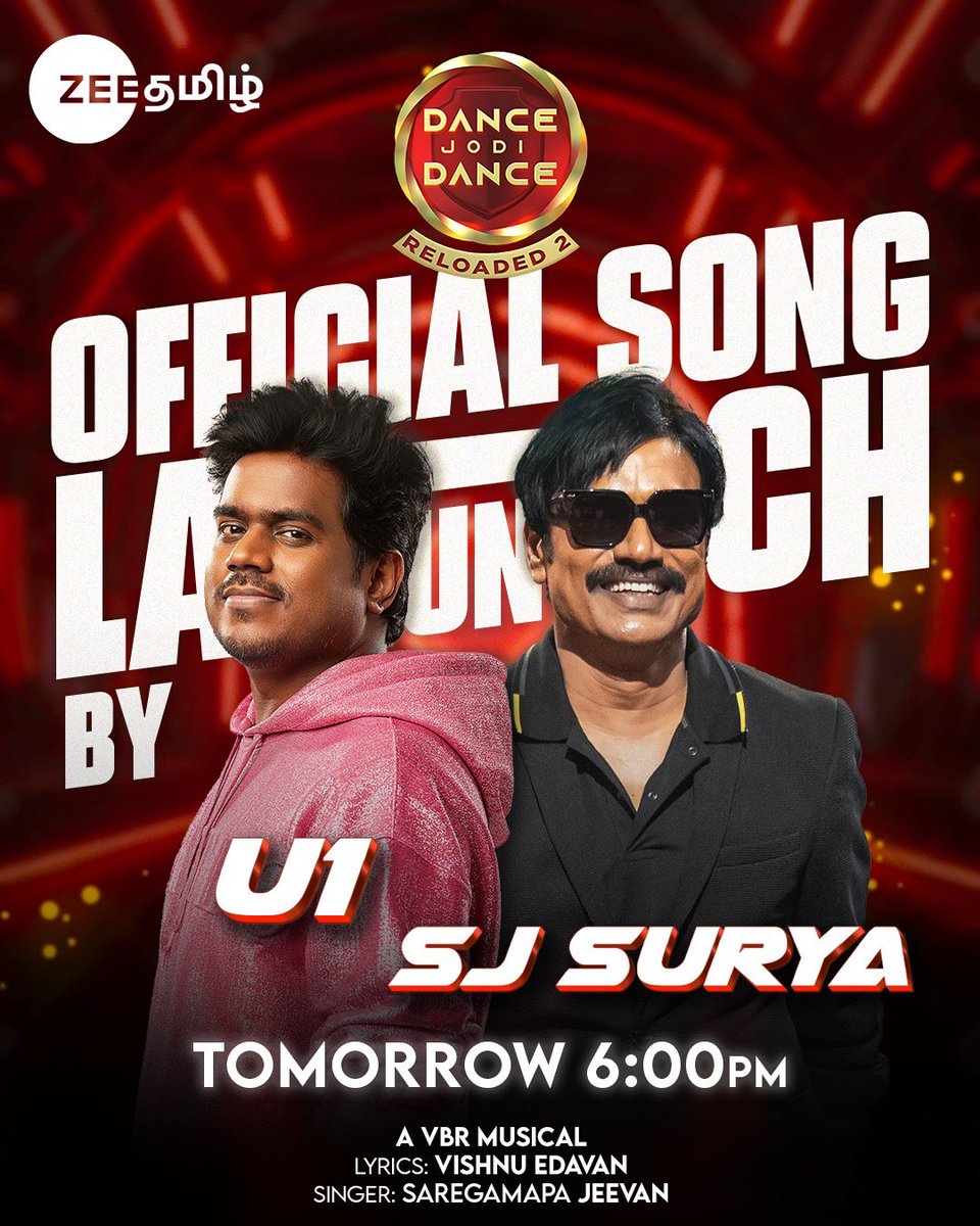 My next for Zee Tamil DJD Anthem on ur way…A @VishnuEdavan1 Lyrical