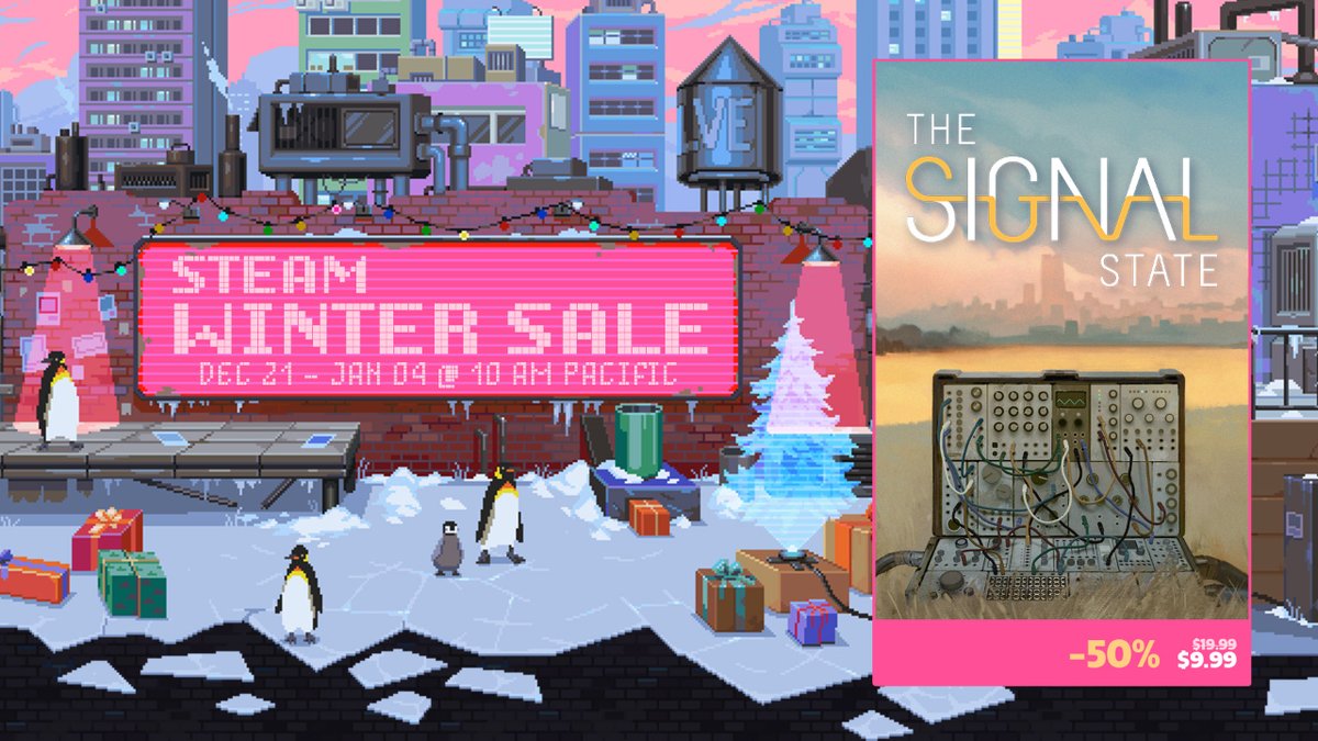 Keep your minds sharp against the incoming holiday food comas with The Signal State!

Get this mind-bending puzzle game in the #SteamWinterSale at 50% off!

Play now 🕹 store.steampowered.com/app/1577620/Th…