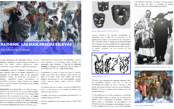Mi artículo sobre las Mascaradas eslavas. Si pensamos... no somos tan diferentes.😍
bit.ly/35IvTnn
#revistas #mascaradas