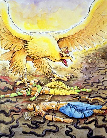 AcharyaKaushikG's tweet image. लक्ष्मण जी  को नागपाश से मुक्त किसने किया था ?
(A) जटायु
(B) सम्पाती
(C) गरुड़
(D) जामवन्त

#Ramayana #FAQ #FAQtime #explore