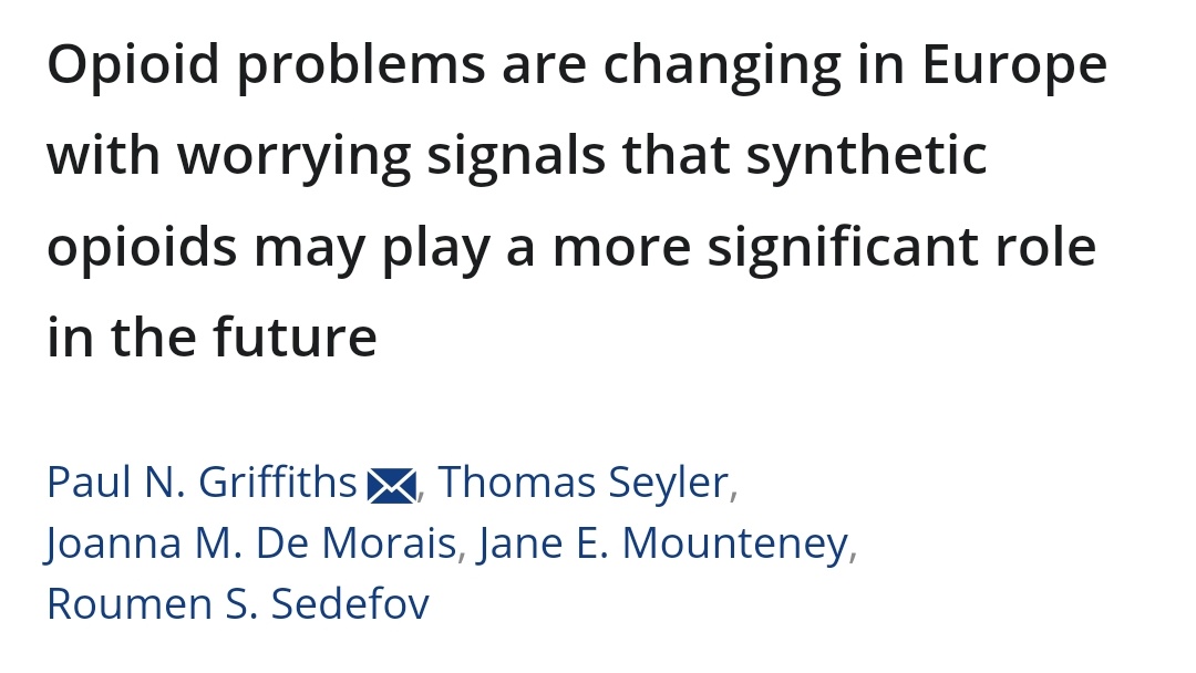Creo que es imprescindible que se cambie la narrativa, que dejemos de hablar solo del fentanilo y comencemos a hablar de los nuevos opioides sintéticos. En especial, de los nitazenos. onlinelibrary.wiley.com/doi/full/10.11…