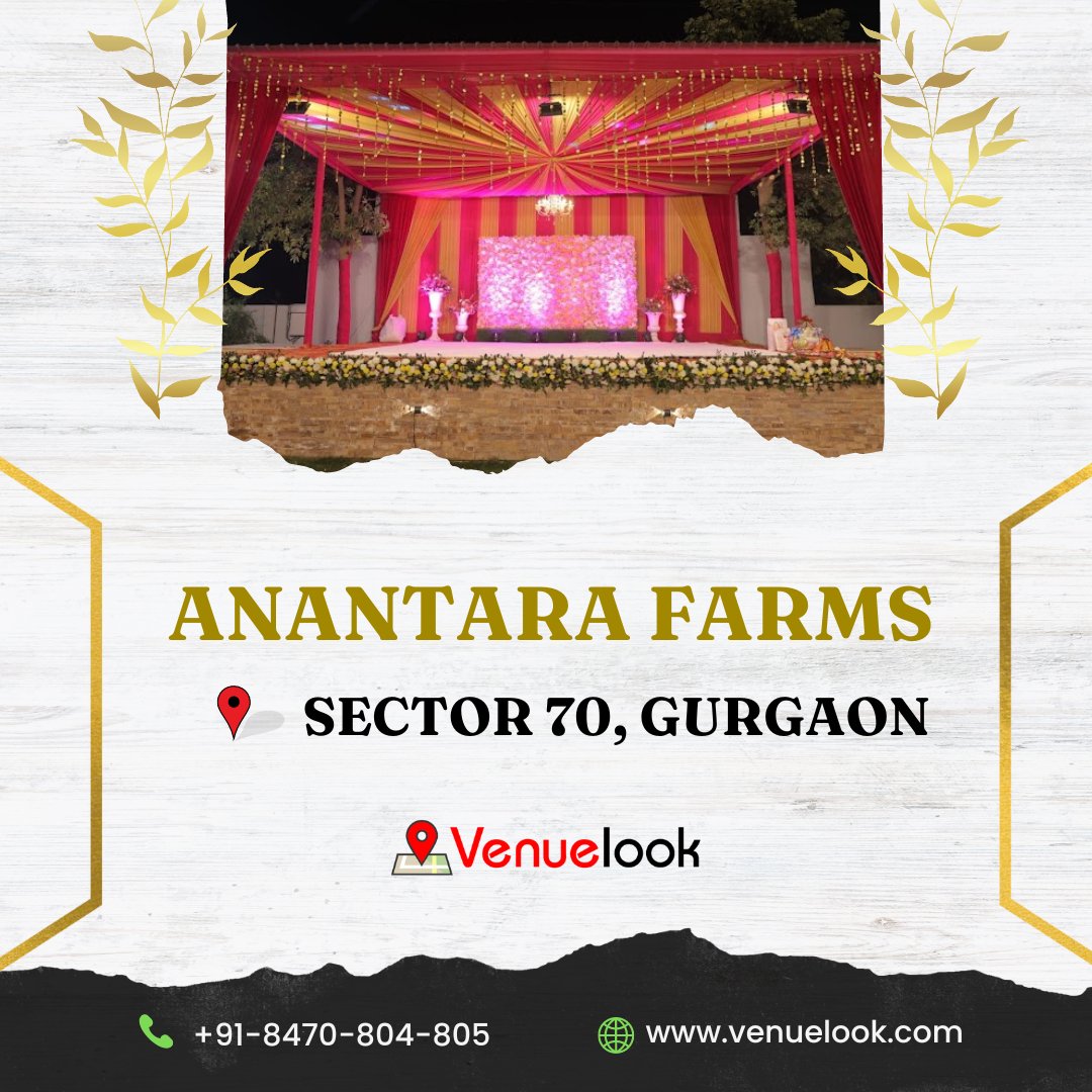 Ready to tie the knot and have the wedding of your dreams? Look no further than Anantara Farms! 🎉👰 Their stunning venue in Gurgaon has everything you need for an unforgettable celebration. To plan your own unforgettable events, connect with us at📞 +91-8470-804-805