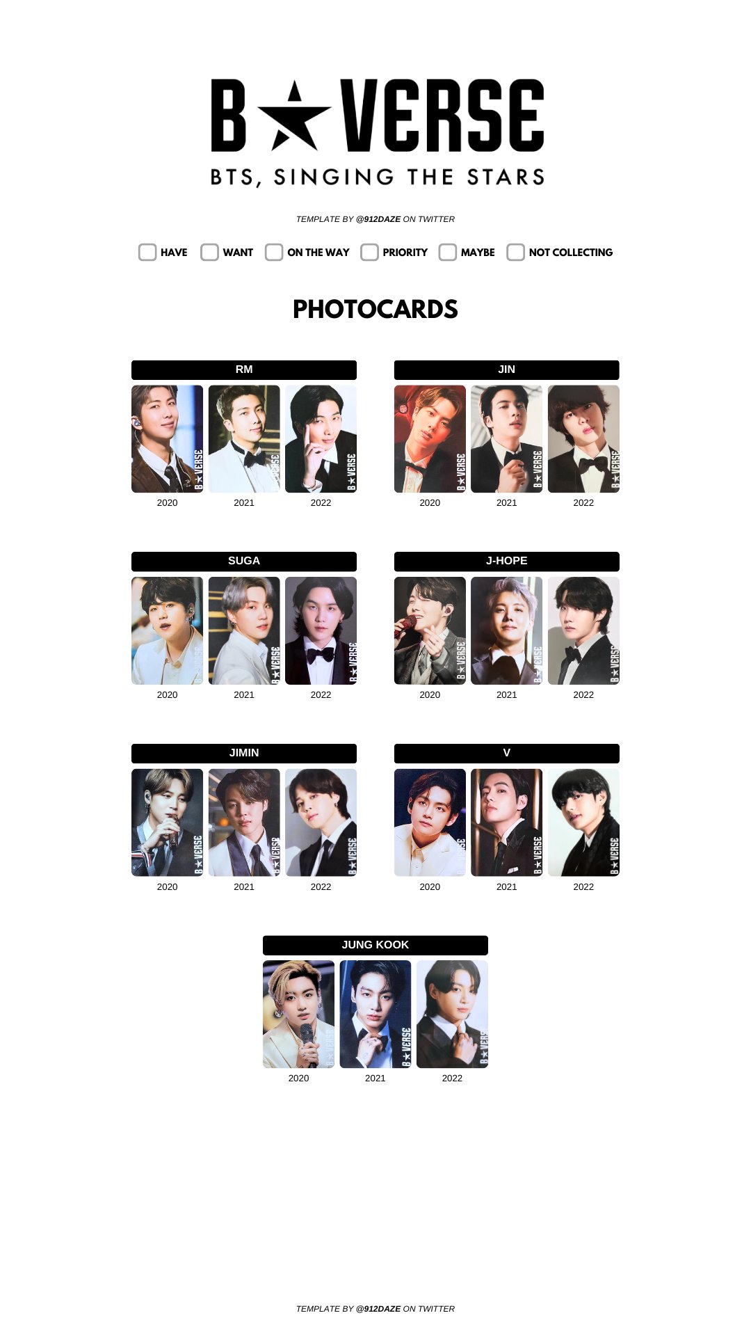 【バラ売り可】BTS B★VERSE 入場特典 トレカ J-HOPE コンプ j )⁷ on X: 