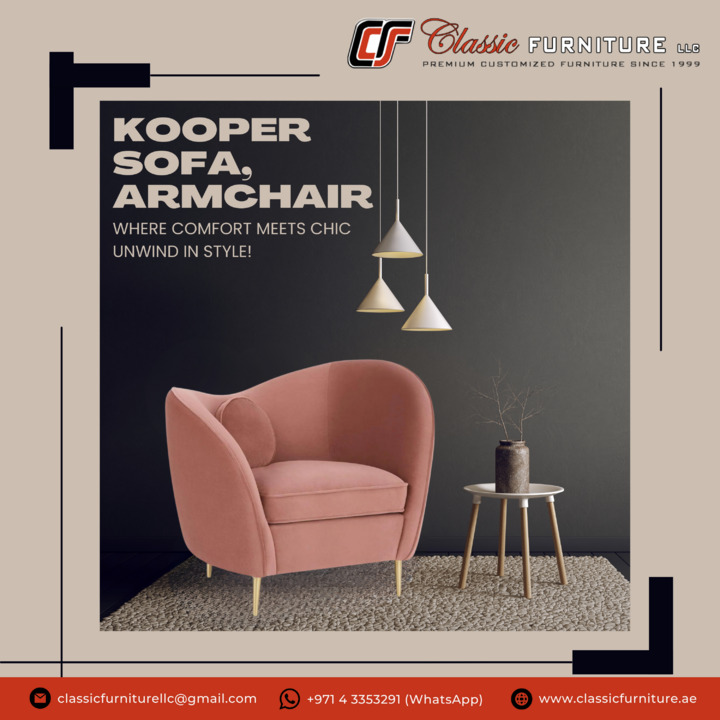 Kooper Sofa Armchair: Cosy meets stylish. With our timeless, elegant classic furniture, you may relax in luxury in your haven at home.

visit us at classicfurniture.ae 

#classicfurniture #koopersofa #classicfurniture #comfortandchic #homedecor #timelesselegance