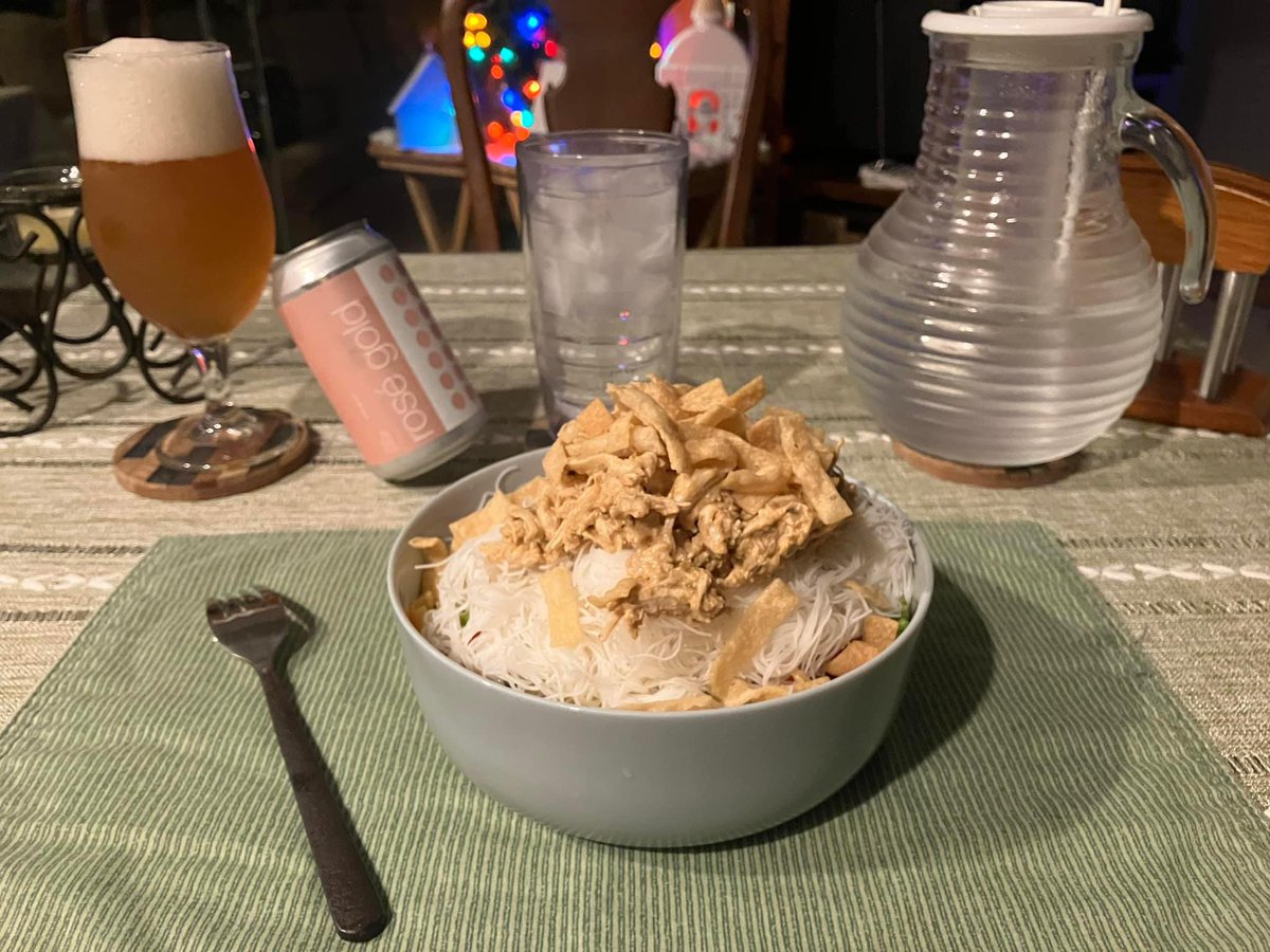 .<a href="/Stillwater_Art/">stillwater®</a> - still got that magic touch.

Rose Gold is a wild fermentation ale (non cultured yeast) brewed with rose hips 🌹 &amp; hibiscus 🌺 .

Oh, how I love Thai lemongrass chicken rice noodle salad bowl night.

Can’t WAIT to try Cellar Door.

😋🥗🍲🐔🍋🌱🌶️🥕🍺