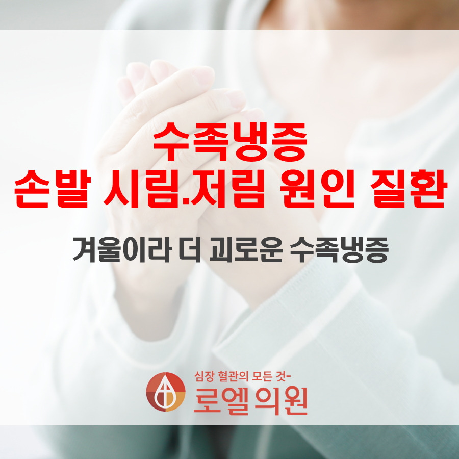 <참고하세요> 수족냉증 겨울이라 더 괴로운 손발 시림.저림의 원인 질환들 ㅣ수족냉증병원 로엘 (출처 : 로엘심장혈.. | blog.naver.com/royeldr/223300… 블로그)