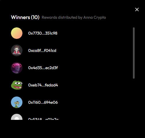 Anna_promoter's tweet image. 🌟 Winner list 🌟 

Taskon winner 
@HeikeB66008
@anujaga92
@Orkadiy999
@uUmmCcheE
@PelajarPasbar
@CaoDuyKhang8
@CasperDanial
@kingnet95uzb
@bit_taker
@ChristinaM47967

➕ taskon.xyz/campaign/detai…
💗Create tickets in @FallingBurger discord to claim rewards faster