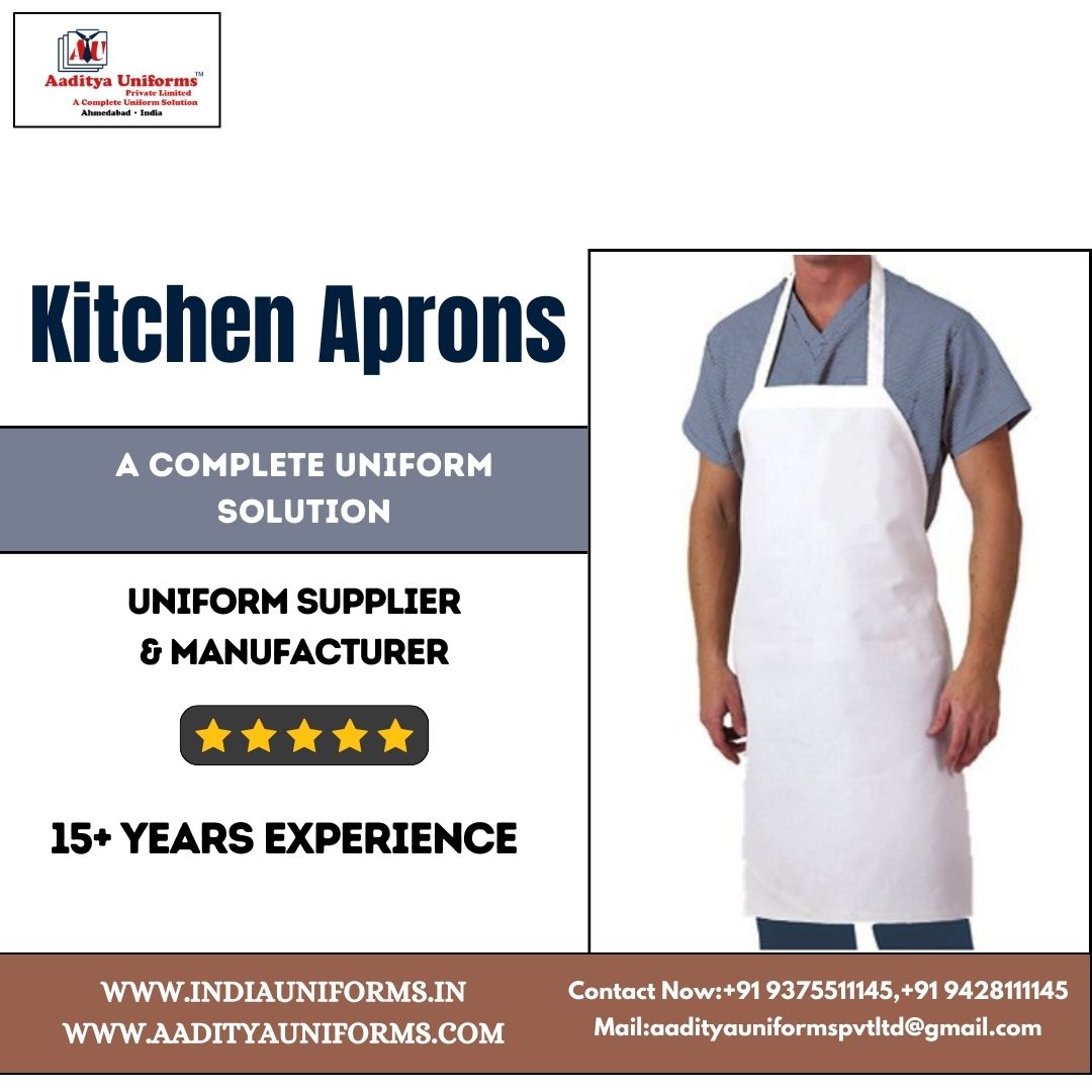 Kitchen Aprons Available Aaditya Uniforms  

#CookingChic #ApronStyle #KitchenGlam #ChefLife #ApronLove #CulinaryCouture #ApronSwag #CookInStyle #KitchenFashion #Apronista #FoodieFav #GourmetGarb #CookingEssentials #ChicChef #ApronEnvy  #Ahemdabad #Aadityauniforms