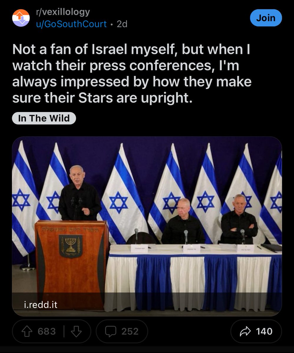 Redditor feels compelled to apologize for bringing up the aesthetics of the Israeli flag.