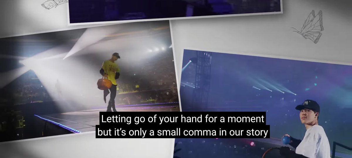 jiminperforms's tweet image. "letting go of your hand for a moment but it's only a small comma in our story" 😭❤️‍🩹