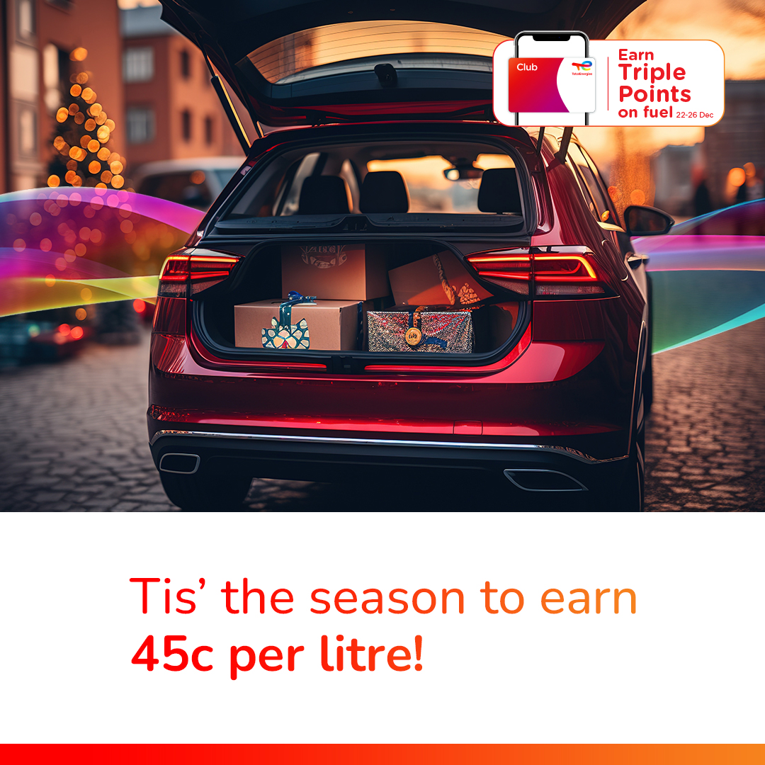 TotalEnergiesZA's tweet image. Heading home for the holidays? Earn triple points on your journey! 🚗

Join the TotalEnergies Club and fuel the festive joy with rewards!🎉 Let's make your journey home three times more merrier ❤️
#HomeForChristmas #TotalEnergiesClub #TriplePoints