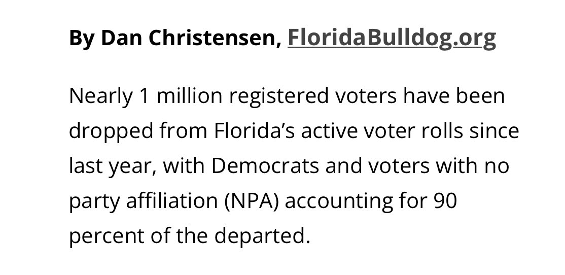 Astonishing how evenhanded @GOP-run Florida is in purging voters from its election roles is -- not.