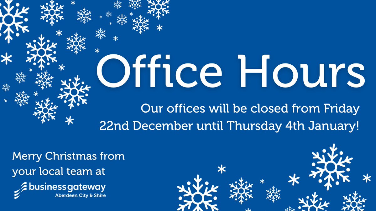 ✨Holiday Office Hours Announcement!🕰️ It's time to give our team a well-deserved rest over the festive period, with our offices closing today until Thursday, 4th January 2024 🎄🎁 In the meantime, check out our website for more information: ow.ly/9J8I50Qk6l6