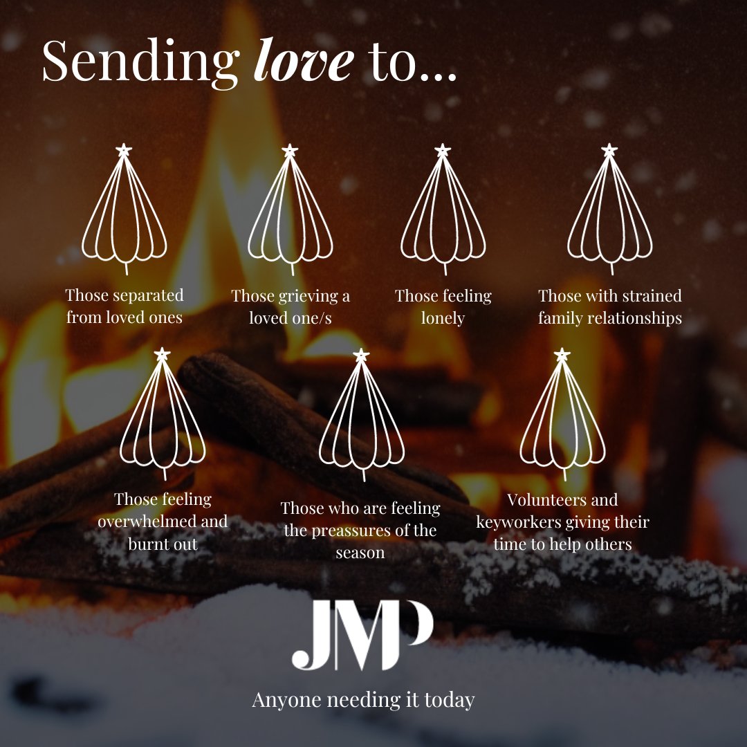 Christmas can be wonderful but also a lonely, difficult time for many. 
Be gentle with yourself this Christmas and don't forget to check up on those around you.

Wishing you and your loved ones a season filled with joy, warmth, and unforgettable moments⭐

From all of us at JMP