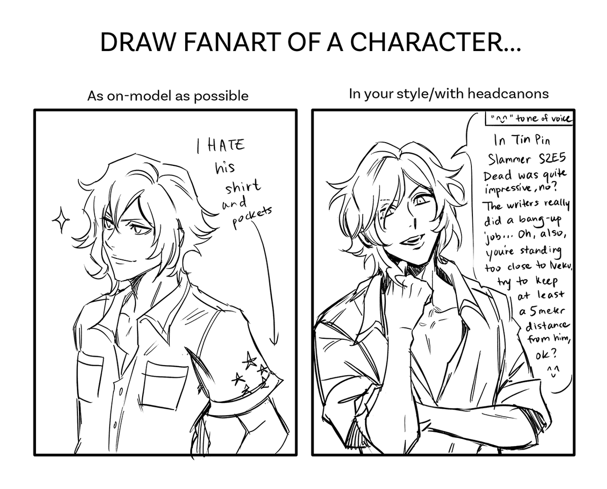 feeling not so hot about my art so I tried out a style meme for jn. yeah 