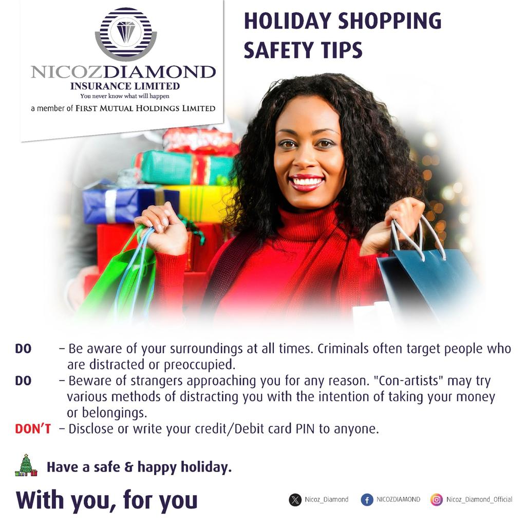 Holiday Shopping Safety Tips to keep you protected. 

Stay safe. 

#WithYouForYou