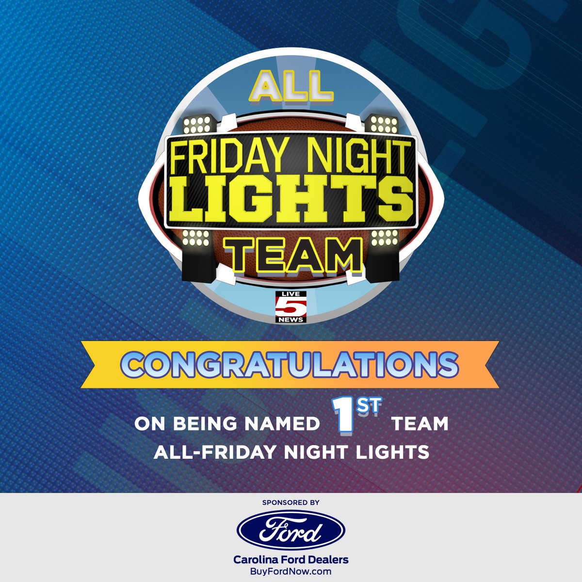 Congratulations to our All-Friday Night Lights 1st team Linebackers

Miles Robinson - Oceanside

Bryce Smalls - Philip Simmons

Kayden Gaddist - Summerville

#Live5FNL 

<a href="/Milesrobinson__/">miles robinson</a> <a href="/OCA_Landsharks/">Oceanside Collegiate</a> <a href="/smalls_bryce/">Bryce Smalls</a> <a href="/PSIronHorseFB/">Philip Simmons Iron Horse Football</a> <a href="/GaddistKayden/">Kayden Gaddist</a> <a href="/SummervilleFB/">Summerville Football</a>