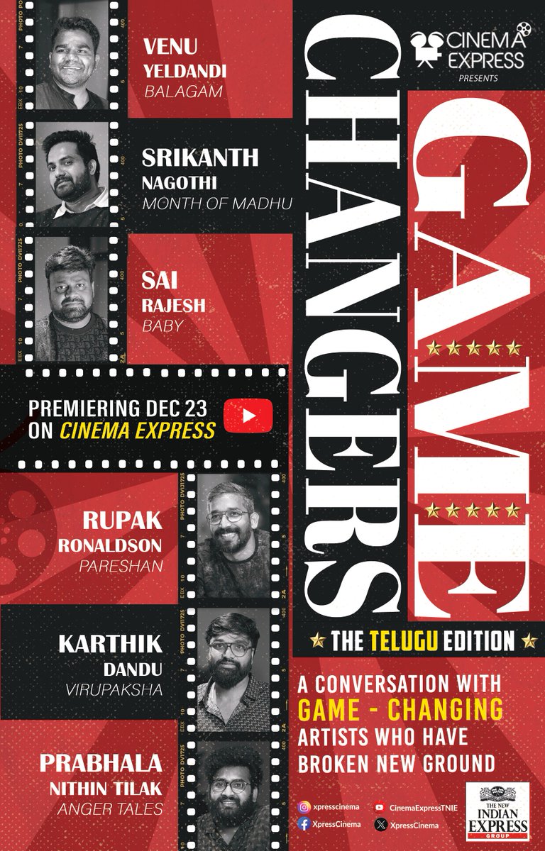 #Gamechangers
Watch it on: Cinema Express YouTube channel
youtube.com/channel/UC2Mgc…
📅 23rd Dec 2023 
 <a href="/PrabhuChawla/">PrabhuChawla</a> <a href="/santwana99/">santwanabhattacharya</a> <a href="/XpressCinema/">Cinema Express</a> <a href="/sudhirsrinivasn/">Sudhir Srinivasan</a> <a href="/VenuYeldandi9/">Venu Yeldandi #Balagam</a>  <a href="/srikanthnagothi/">srikanth nagothi</a> <a href="/karthikdandu86/">karthik varma dandu</a> <a href="/tilakprabhala/">Prabhala Tilak</a>