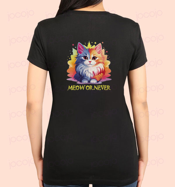 Meow or Never -  Cat Lover T-Shirts #catlovertshirt #graphictshirt jocojo.com/p/meow-or-neve…