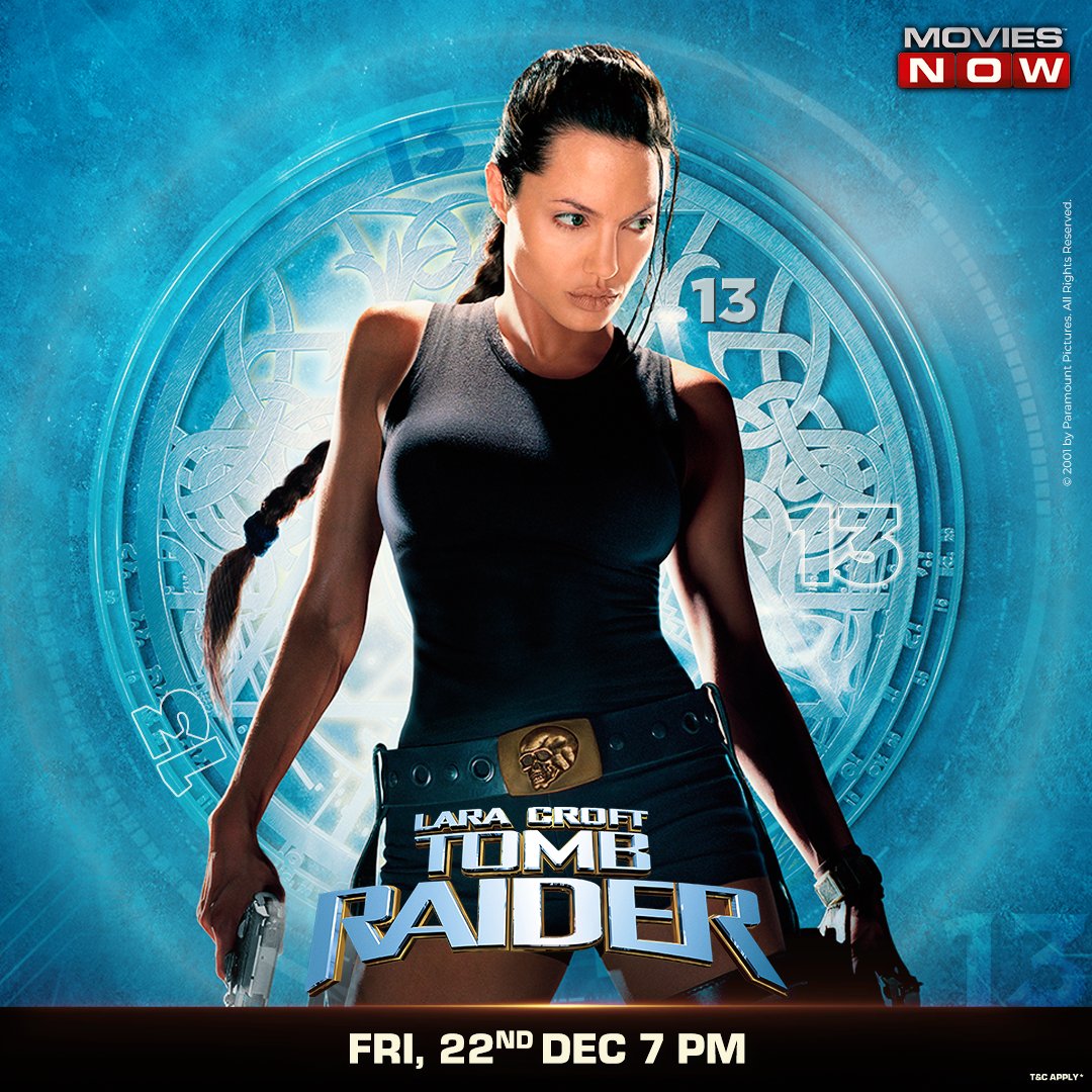 #ContestAlert
It's Movies Now's 13th Anniversary! Don't miss out on a chance to 𝘳𝘢𝘪𝘥 the prizes. 😏

Tell us how many '13' are hidden in the poster of tonight's special feature and stand a chance to win a prize. 🥳

#13Anniversary #LaraCroftTombRaider #Excitingprizes #Movies