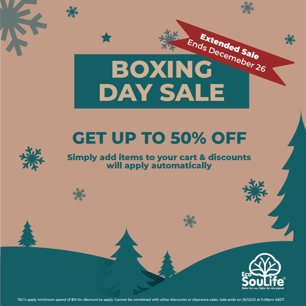 Indulge in our extended sale, offering an amazing up to 50% OFF storewide on our eco-friendly tableware. 🍽️🌱✨⁠

#EcoSouLife #ZeroHero #GreenMonday #SustainableDeals #ZeroWasteHoliday #GreenGifts #EcoSale #BoxingDay