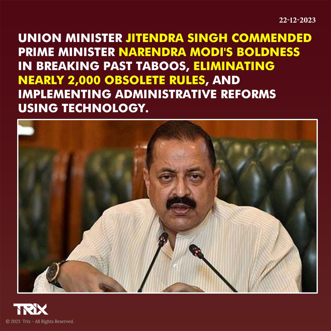 Trixindia_in's tweet image. &quot;Union Minister Jitendra Singh Commends PM Modi for Administrative Reforms and Bold Decision-Making&quot;

#AdministrativeReforms #BoldLeadership #PMModi #GovernmentInitiatives #TechnologyInGovernance #JitendraSingh #RuleElimination #IndiaGovernance #PolicyReforms #trixindia