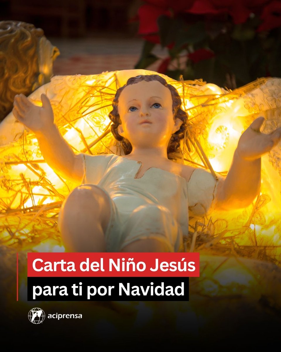 ¿Cómo reaccionarías si en esta Navidad recibieras una Carta del Niño Jesús?
Esta carta te puede ayudar a recordar el verdadero motivo de este tiempo de alegría y celebración.⁣
⁣
Querido Amigo: Hola, te amo mucho. Como sabrás, nos estamos acercando a la fecha en que festejan mi