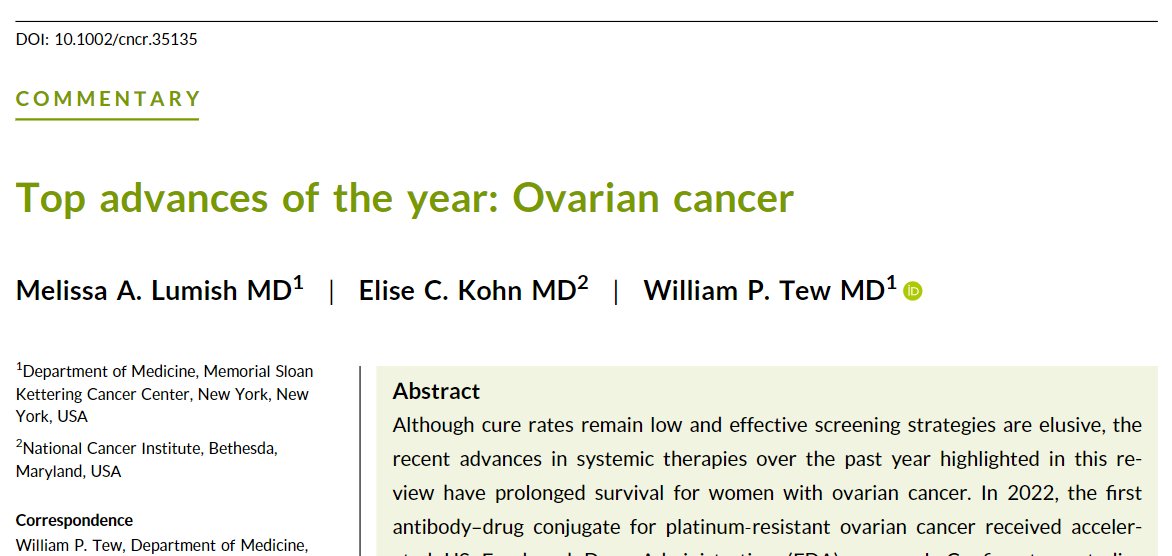 Top advances of the year: Ovarian cancer 🎗️🔬 The first ADC for platinum-resistant cases has received FDA approval, ushering in a new era of therapy. 🧬🧬Long-term studies reveal a survival benefit from PARPi maintenance. There's hope on the horizon for improved clinical…