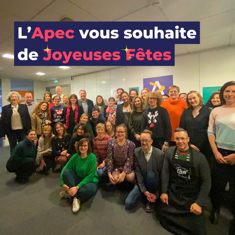 L'équipe Apec de Lille vous souhaite de belles fêtes de fin d'année. 🎆✨ 
L'année 2023 s'achève avec de beaux projets et de belles réussites. 
En avant pour le meilleur à venir en 2024 🎉!