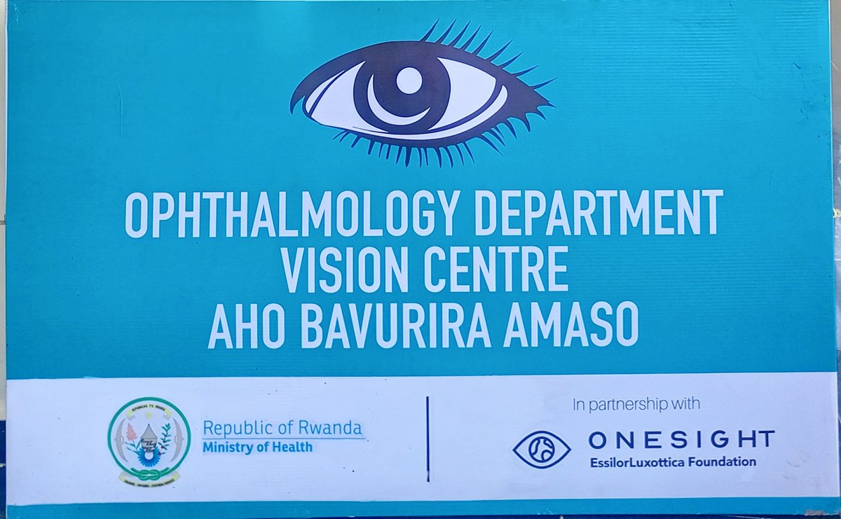 Kuri uyu wa Kane tariki ya 21 Ukuboza 2023; ku bufatanye bw'Ibitaro na @OneSightRwanda; Umuyobozi Mukuru w'Ibitaro @DrFulgenceN yafunguye ku mugaragaro igikorwa cyo gutangiza serivisi z'ubuvuzi bw'amaso #VisionCentre mu Bitaro cyatangiye guhera kuwa 18 Ukuboza 2023.