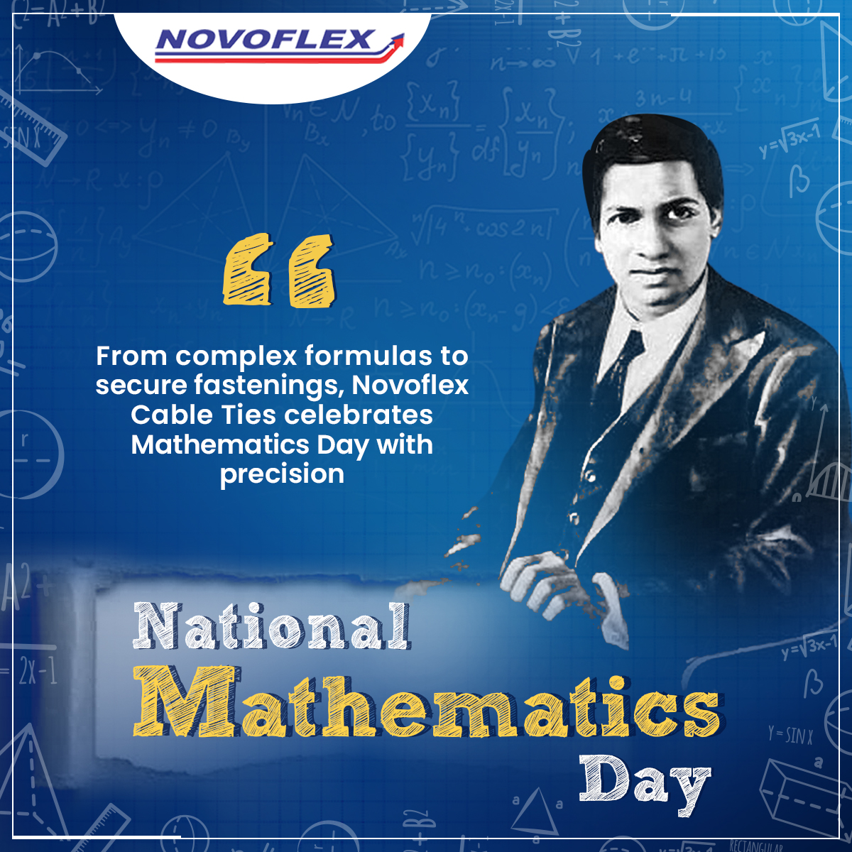 Happy Mathematics Day from Novoflex!

#Novoflex #ZipTieMasters #OrganizeWithEase #novoflex #topcableties #cableties #mathematics #math #maths #science #physics #mathematician #mathmemes #calculus #mathproblems