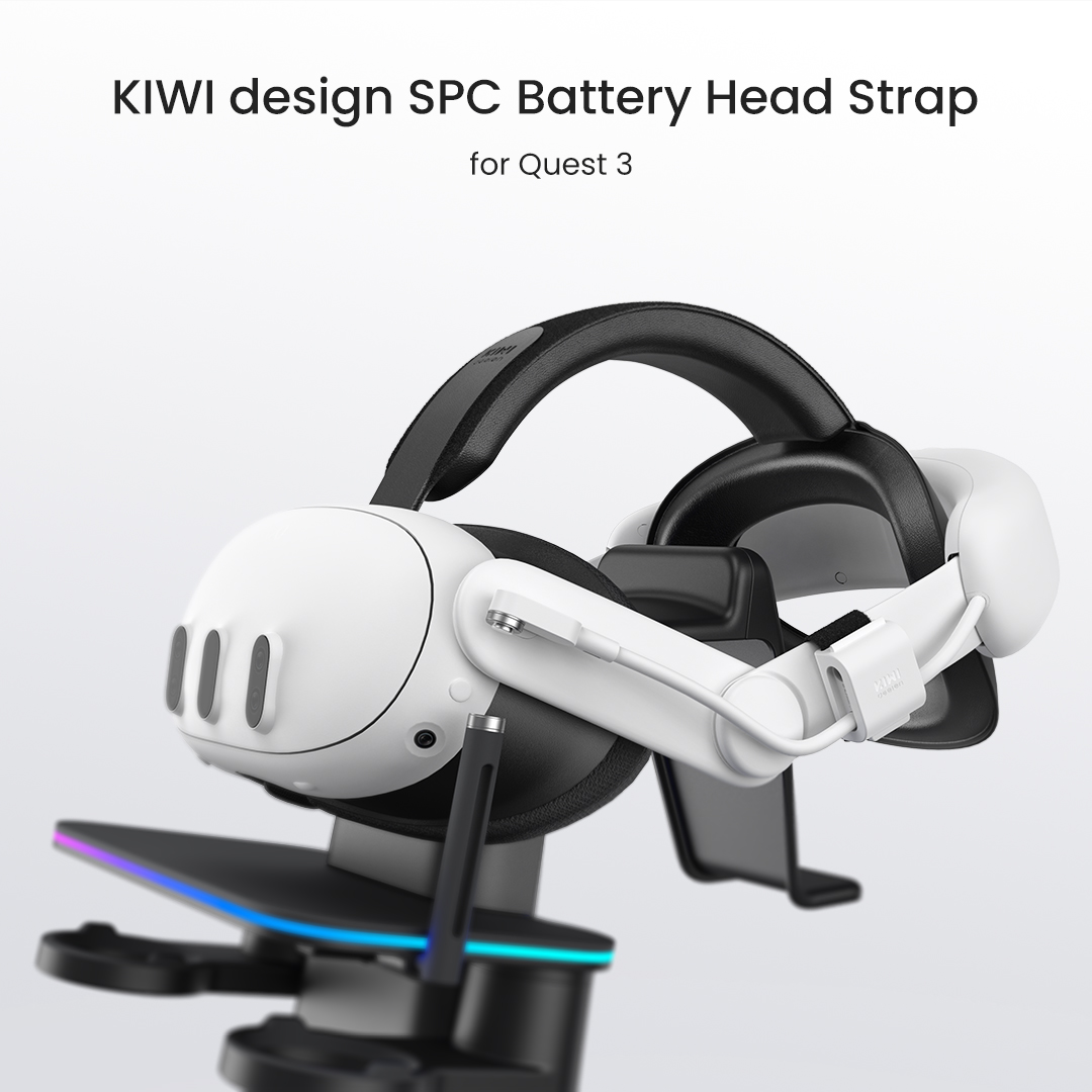 KIWI design on X: 💥Boom! KIWI design SPC Battery Head Strap for #Quest3  ✓Magnetic charging⚡️ ✓Extra 2-4 hours of playtime🎮 ✓Adapts to KIWI design  RGB Vertical Stand👌 👉Available now:  #kiwideisgn  #kiwideisgnvr #