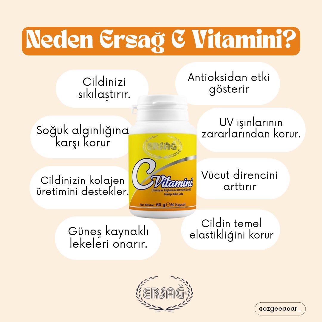 Neden C Vitamini?
Neden Ersağ C Vitamini?

#ersag #cvitamini #VitaminC #takviye