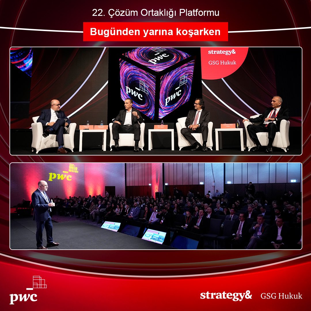 PwC_Turkiye's tweet image. PwC Türkiye Kıdemli Ortağı Cenk Ulu’nun açılışını yaptığı 22. Çözüm Ortaklığı Platformu&apos;nun ana oturumunda Atalay Gümrah’ın konuşmasının ardından gerçekleştirdiğimiz panelde Ömer Mert, Uğur Candan ve Ümit Nuri Yıldız konuğumuz oldu. #PwCplatform