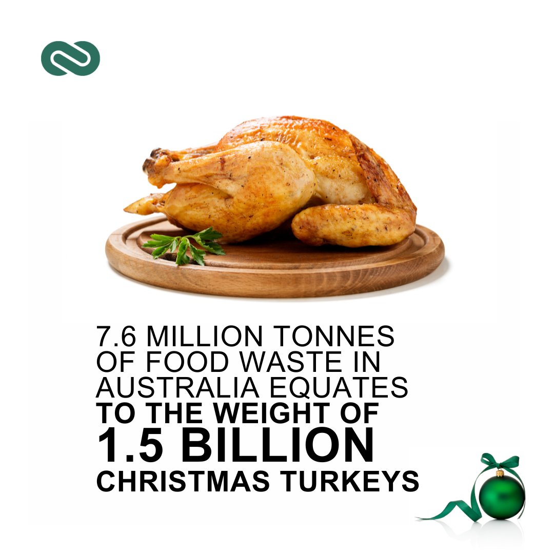 This holiday season, let's shine a light on Australia's 7.6 million tonnes of food waste. 🌏 That's like stacking 1.5 billion oven-ready turkeys, enough to encircle the Earth 2.3 times! 🦃🎄 #EndFoodWaste #SustainableSeason #ChristmasImpact