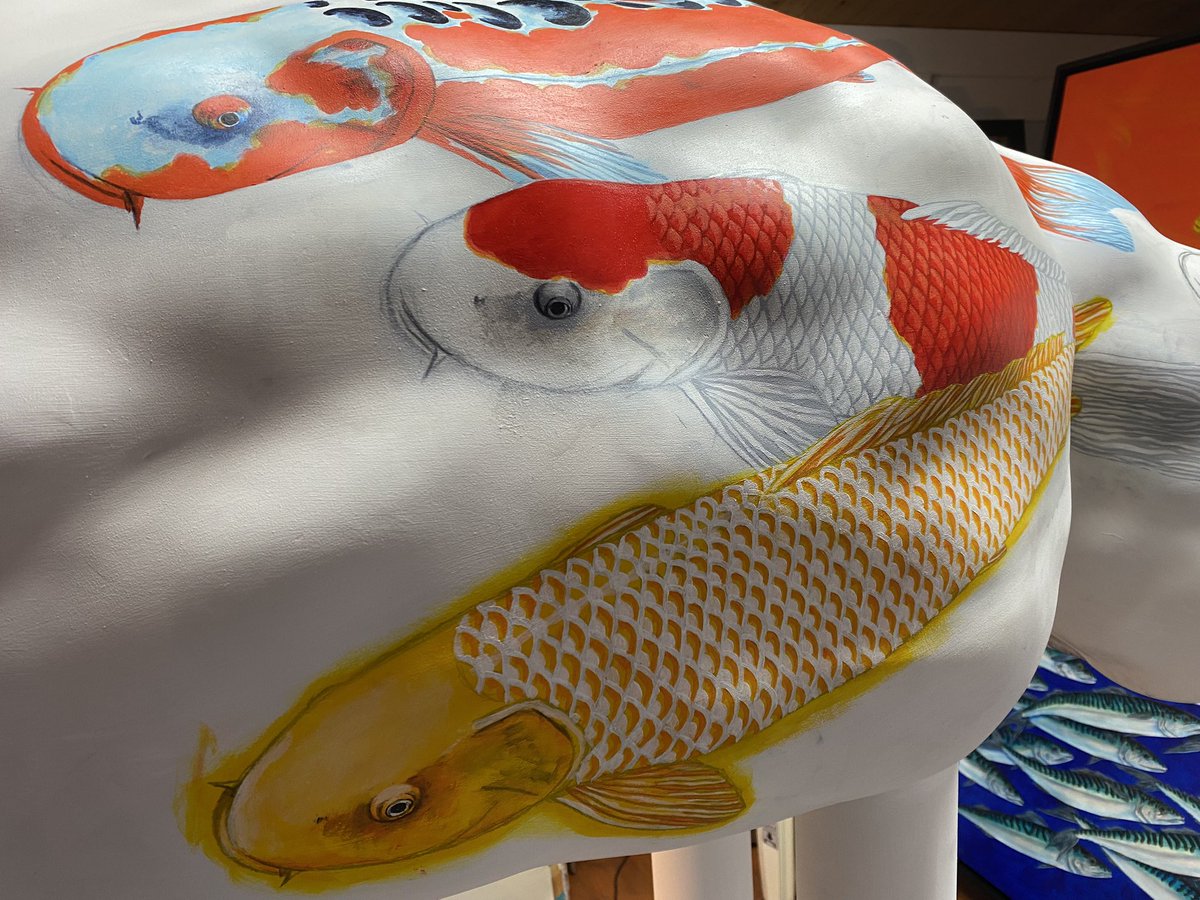 We may be a house of Covid and lurgy, but at least I’m now able to work in my studio on Koi Boy Shaun for  @shaunheartkent . Just hope the family recover for Christmas Day! #koi #koiboy #koicarp #nishikigoi #japanesekoi #japanesekoifish #tunbridgewells #langtongreen