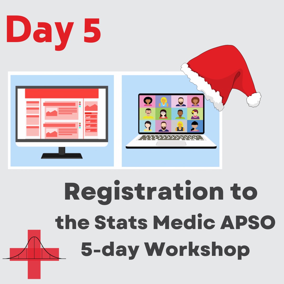 Day 5 giveaway is 1 free Stats Medic APSO 5-day Workshop registration! Follow, like, and repost for your chance to win. Good luck! #StatsMedic #giveaway #mathteacher #teacherlife #happyholidays #mtbos