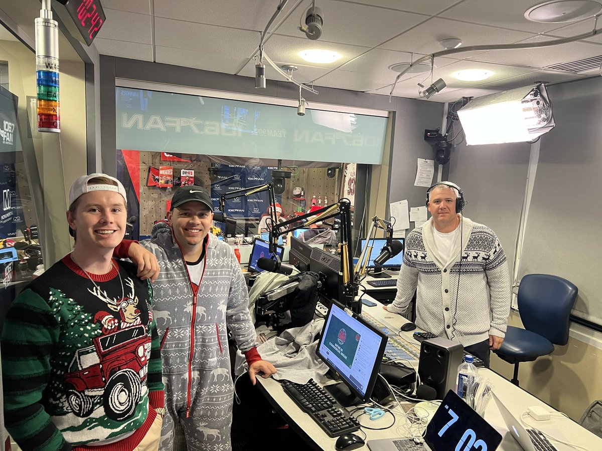 The Junkies (@junksradio) on Twitter photo The boys behind the glass, <a href="/drabtshirt/">Matt Cahill</a>, <a href="/matt_valdez/">Matt Valdez</a> and <a href="/mikemshow1/">Michael Maher</a>, have the Christmas spirit.
Watch the Junkies on our <a href="/YouTube/">YouTube</a> page and please hit the thumbs up:
youtube.com/live/seBwmvb3b… The boys behind the glass, <a href="/drabtshirt/">Matt Cahill</a>, <a href="/matt_valdez/">Matt Valdez</a> and <a href="/mikemshow1/">Michael Maher</a>, have the Christmas spirit.
Watch the Junkies on our <a href="/YouTube/">YouTube</a> page and please hit the thumbs up:
youtube.com/live/seBwmvb3b…