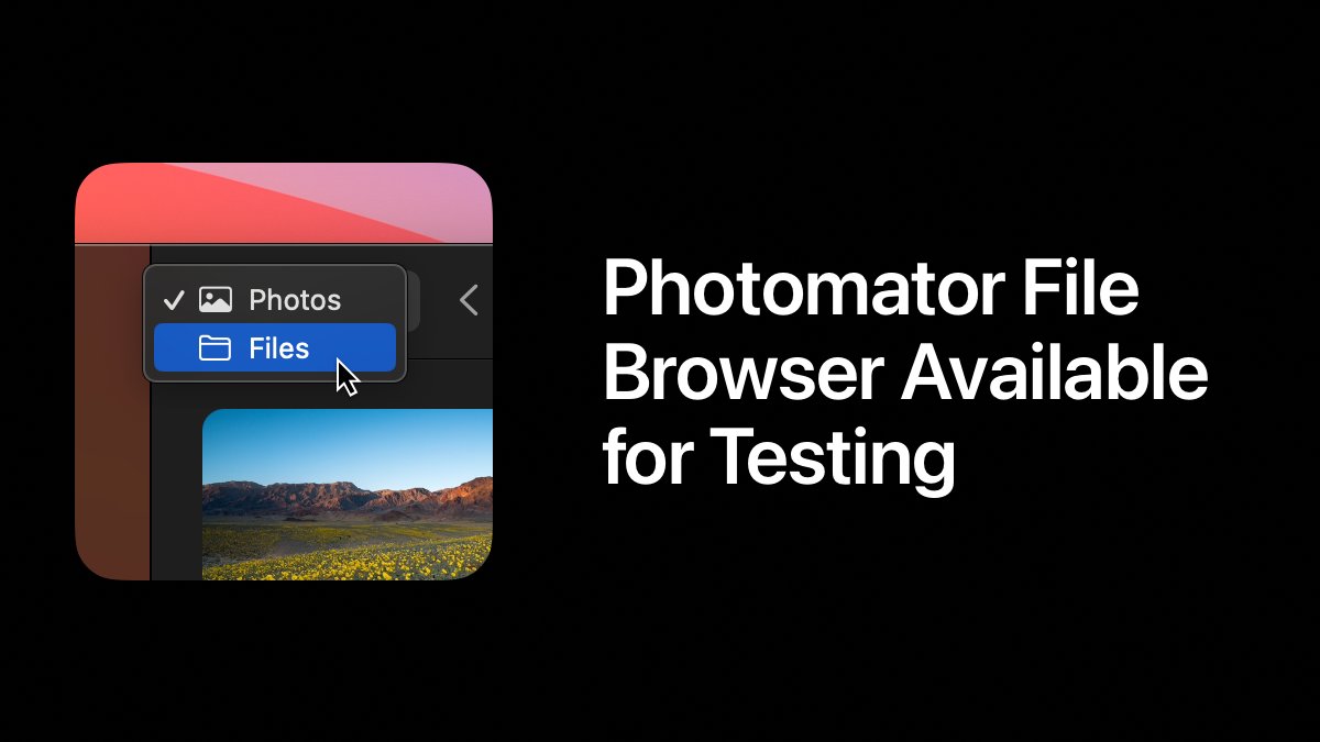 The powerful file browser is nearly ready to see the light of day on Photomator for Mac. As we near the completion of its development, we're excited to offer spots for beta testers on TestFlight. Help us make sure it turns out fantastic! Register here: forms.gle/85hVd65YgURTzs…
